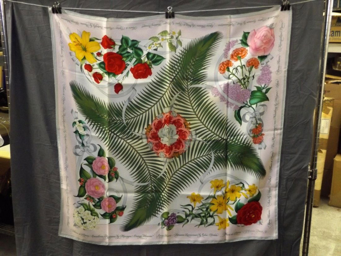 Hermes Silk Scarf. Fleurs de L'Opera (1 of 4)