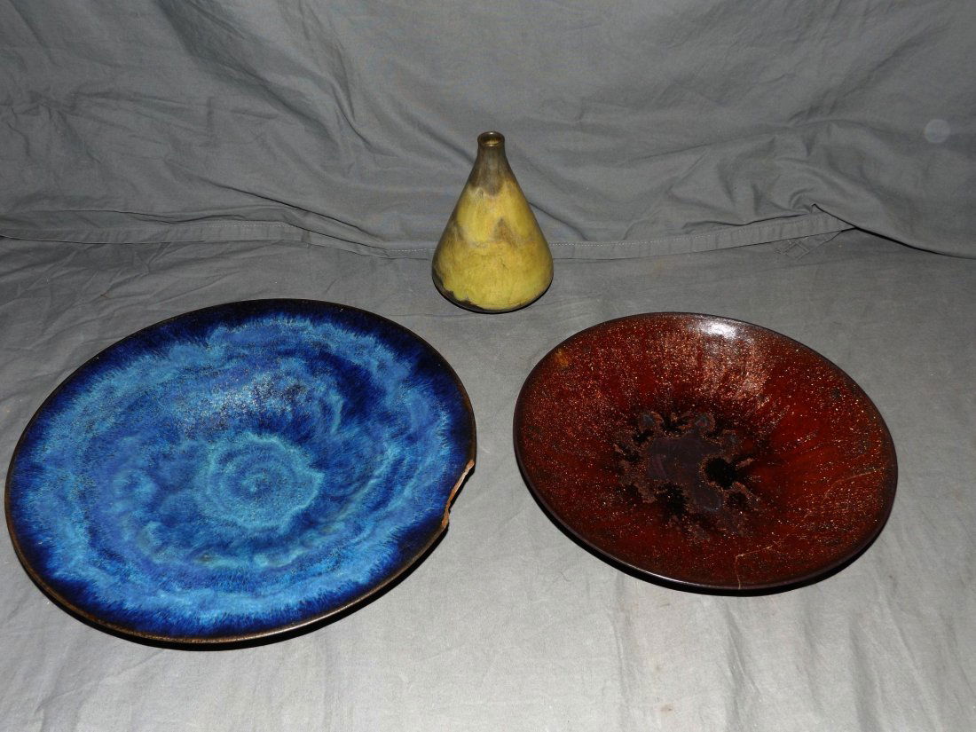 Natzler Pottery Lot. Three Pieces All Faulty. (1 of 6)