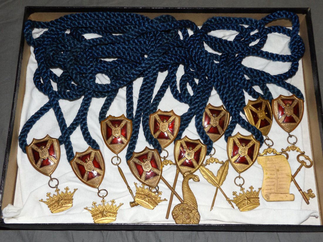 Masonic Officers Jewels, Lot of 10 (1 of 3)