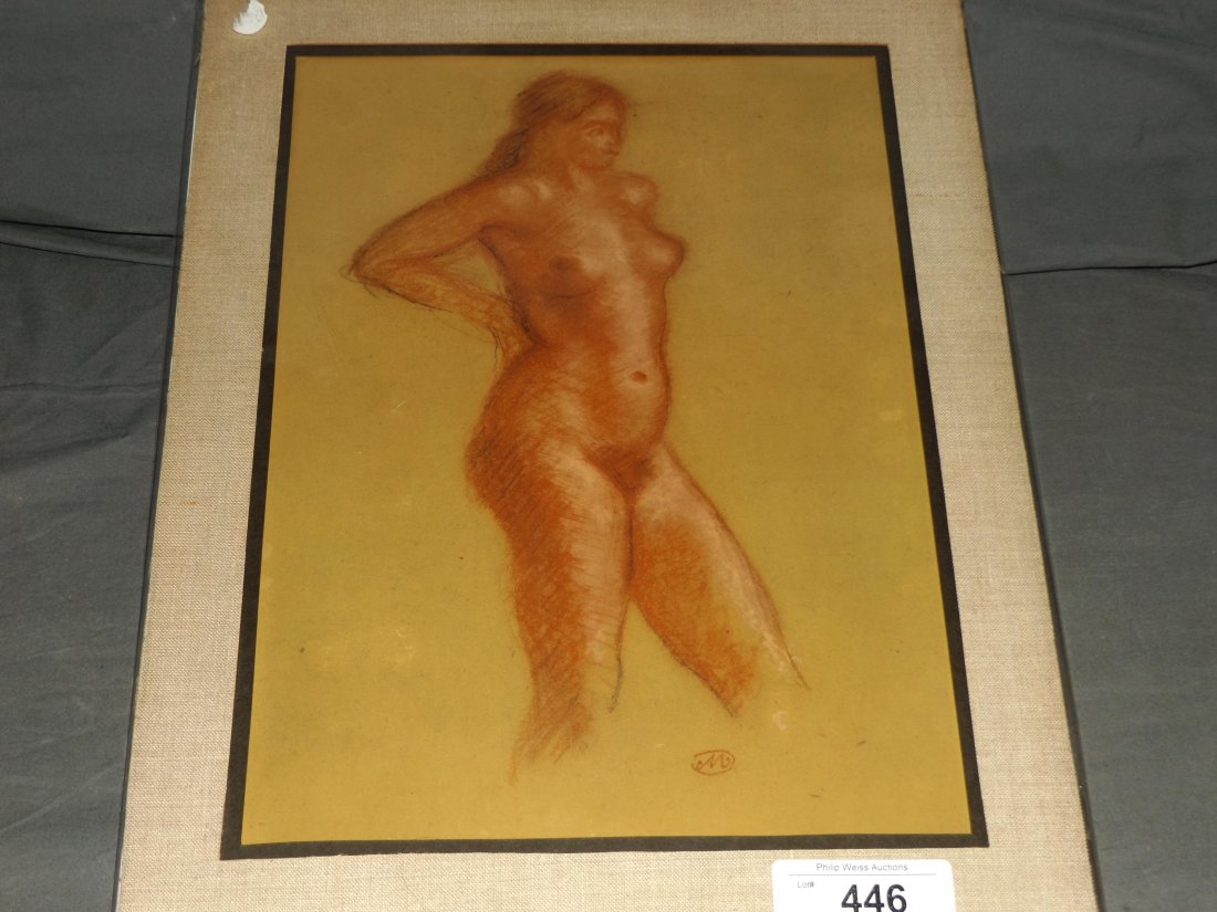 Aristide Maillol. Litho. Nude.: Aristide Maillol (French 1861-1944) lithograph depicting female nude.