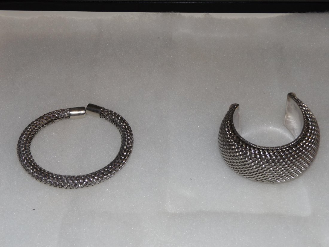 Two Designer Heavy Sterling Bracelets, 122g (1 of 5)