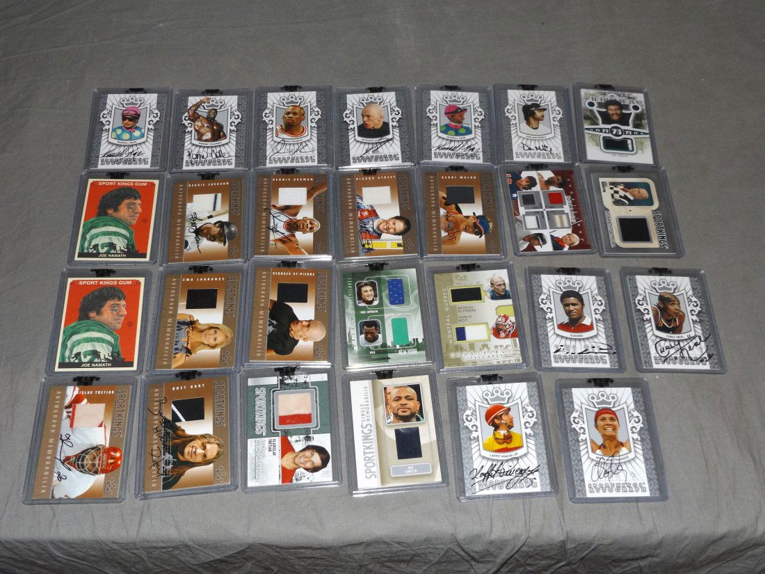 Sportkings Signed Card and Swatch Lot. (1 of 5)