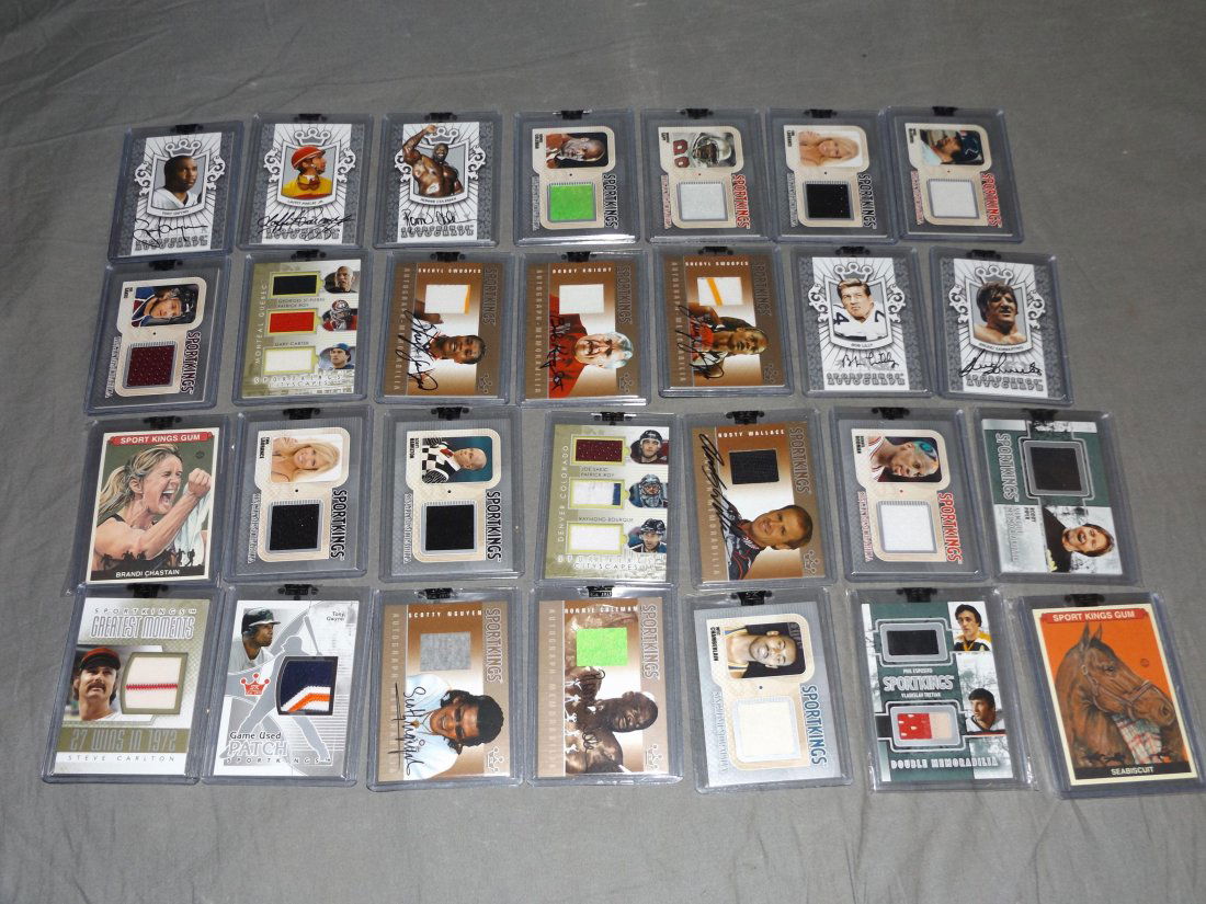 Sportkings Signed Card and Swatch Lot. (1 of 5)