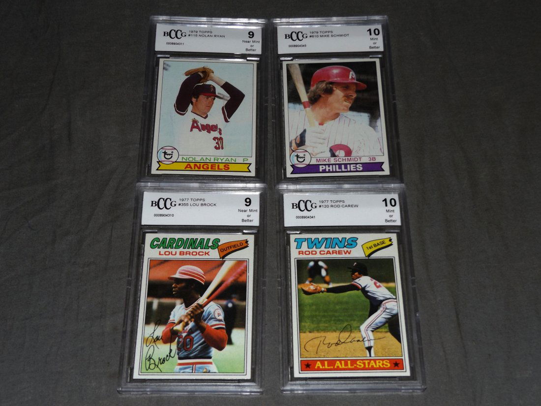(4) 1970's Topps Baseball Cards BCCG 9/10 (1 of 5)
