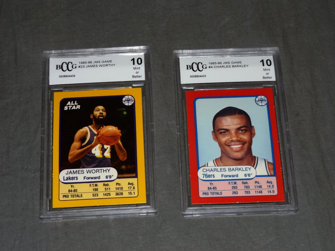 1985 Basketball Pre-RC Barkley & Worthy BCCG 10 (1 of 2)
