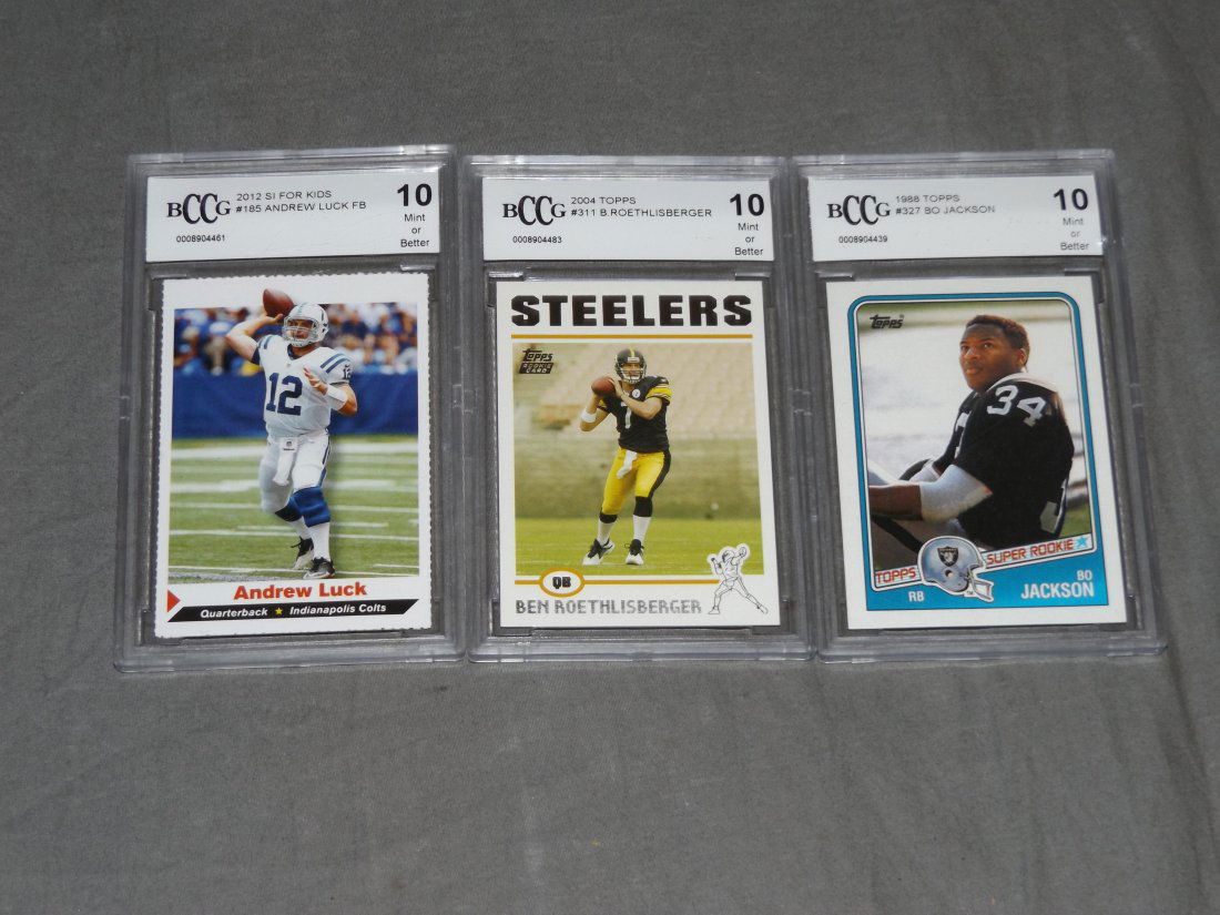 (3) Football Rookie Cards, BCCG 10 (1 of 2)