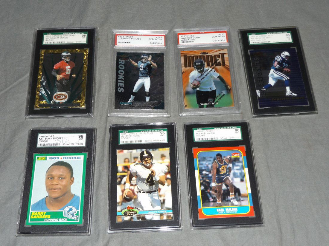 (7) Assorted Graded Football/Basketball Cards (1 of 3)