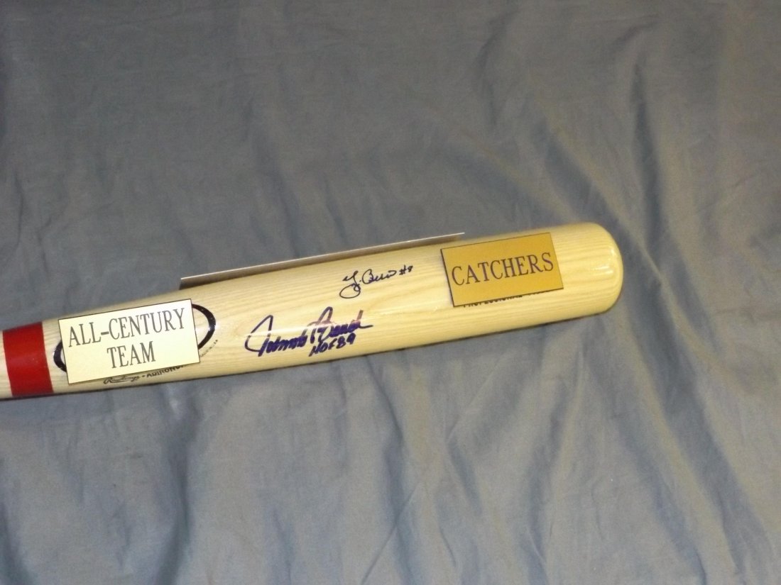 Yogi Berra & Johnny Bench Signed Bat (1 of 5)
