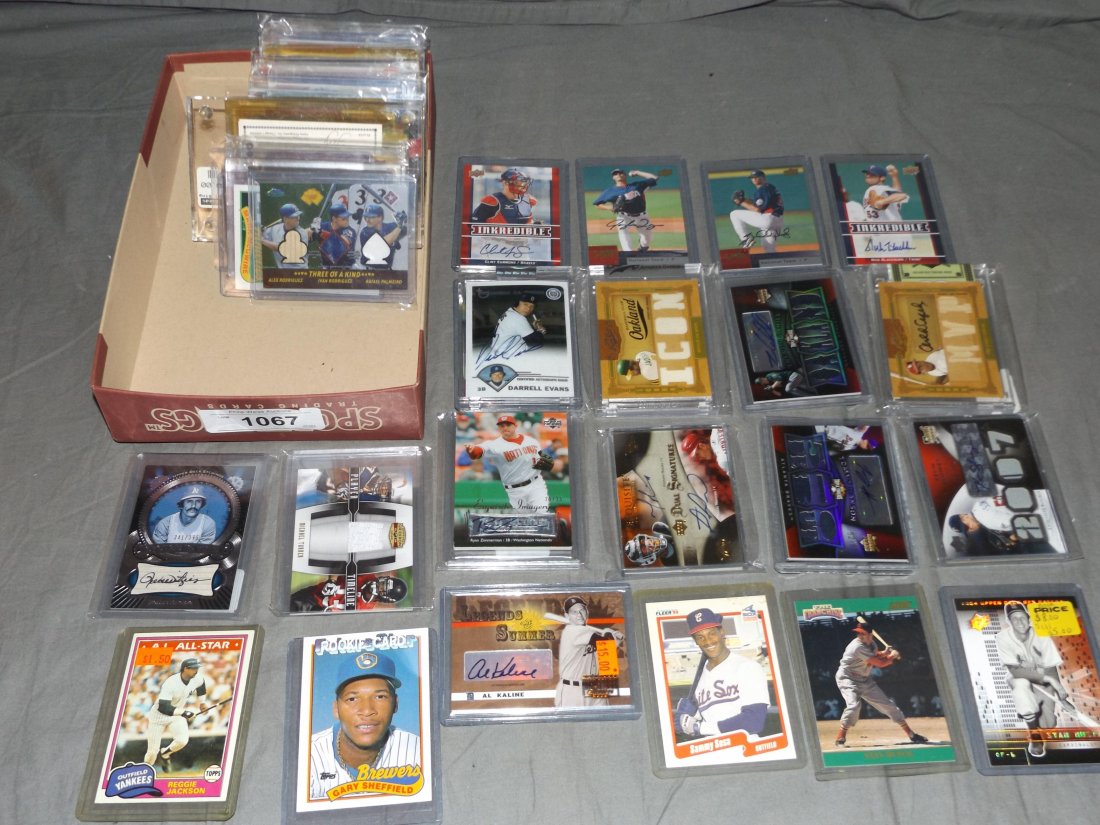 Speciality Card Lot.: Approx 50 cards various sports includes signed, swatch and other special cards. Great for the internet seller. Examine.