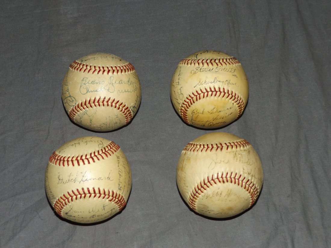 Lot of Four Signed Team Baseballs. (1 of 10)