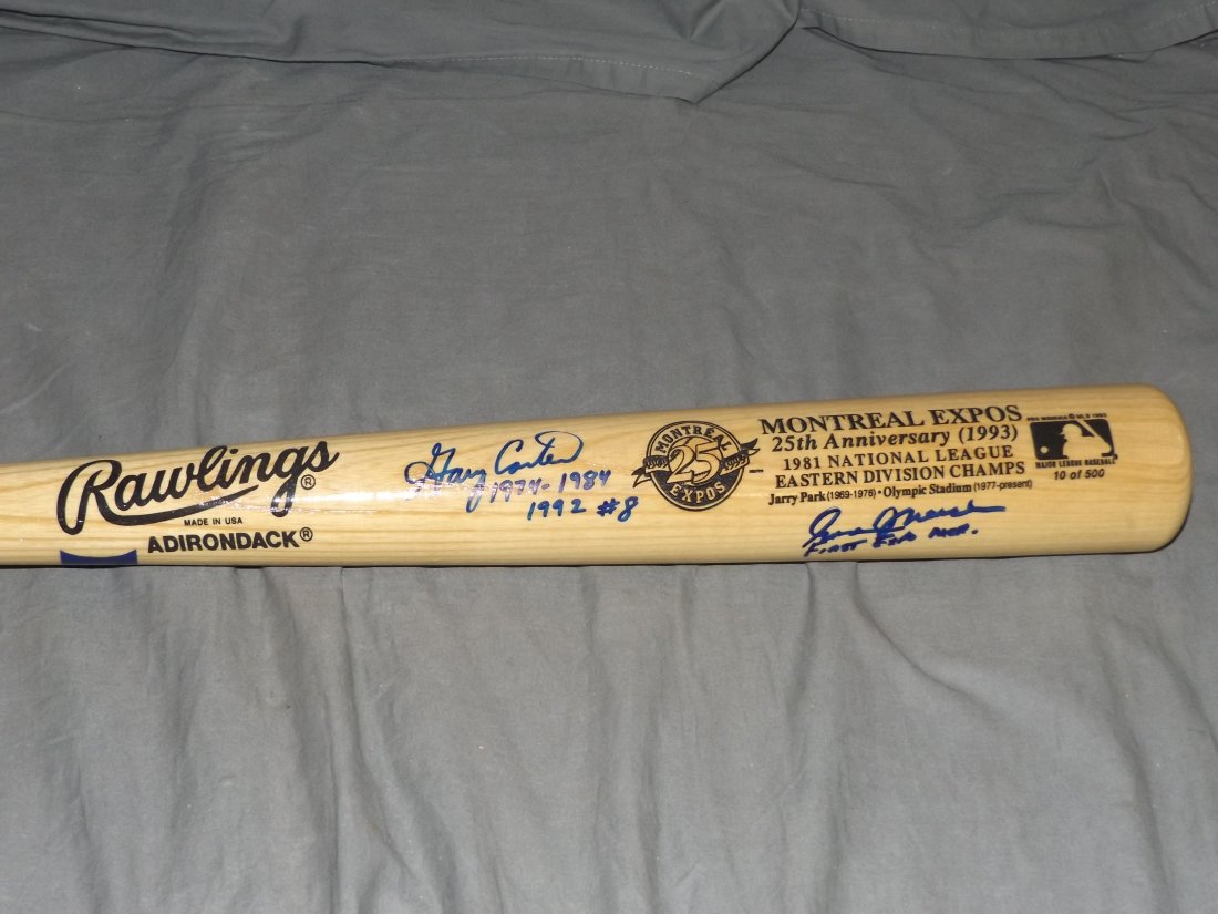 Montreal Expos 25th Anniversary Bat Signed. (1 of 3)