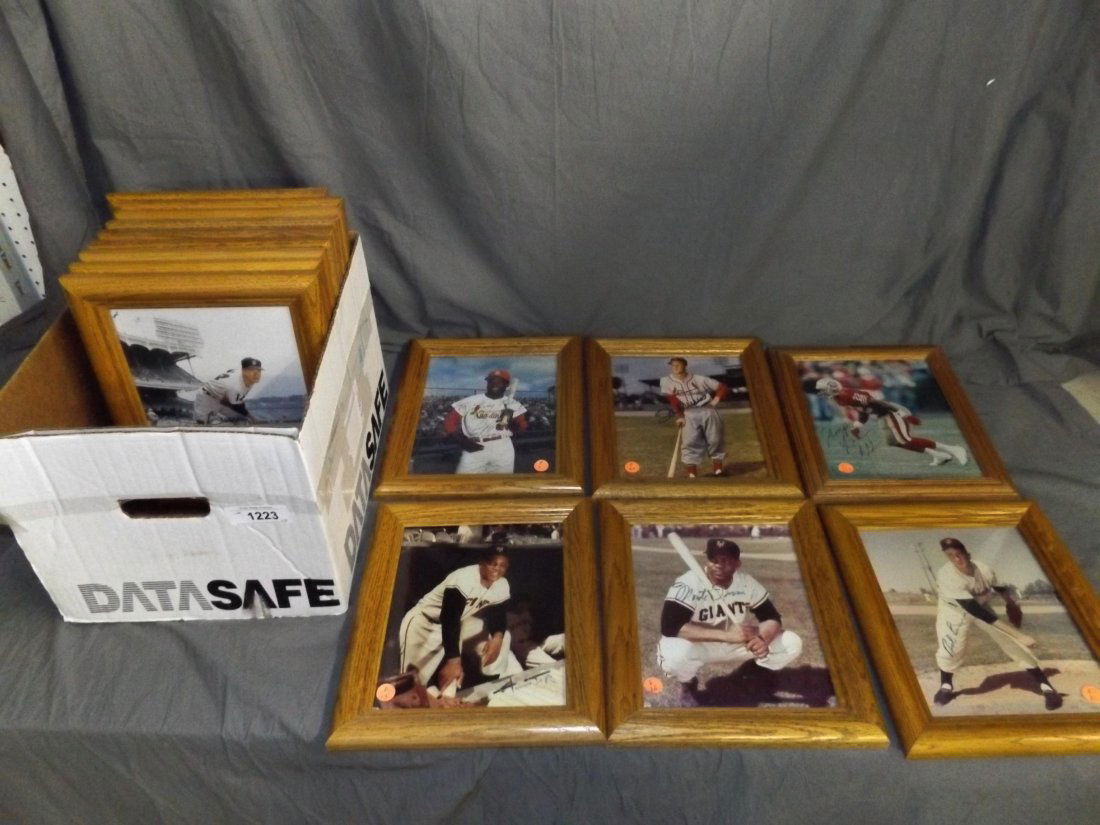 Lot of 15 Signed Baseball 8x10 Photos: 8" x 10" signed photos. Includes Stan Musial, Bob Lemon, Monte Irvin, Willie Mays, Whitey Ford, Duke Snider, Joe DiMaggio, and others, No COA's present. These are being sold as a group lot and are not