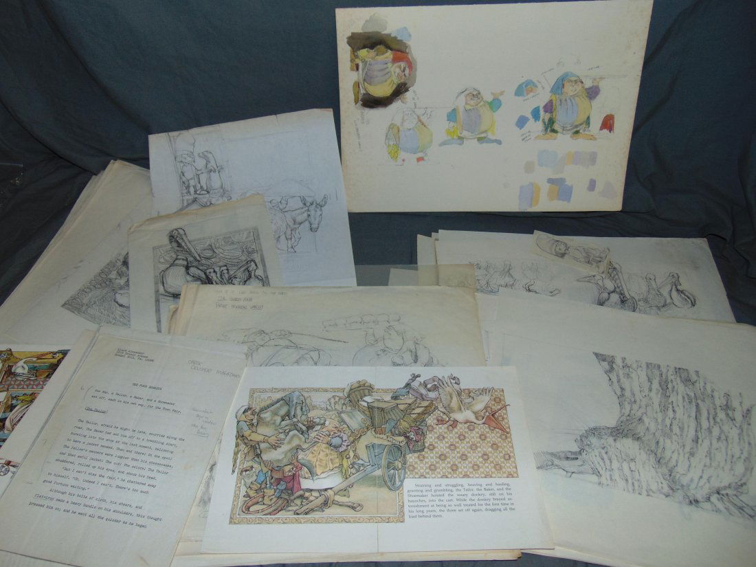 Lester Abrams. Archive of Original Drawings. (1 of 6)