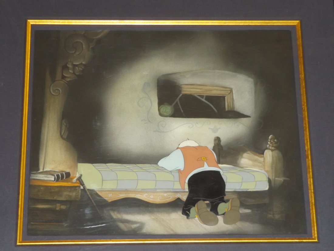 Disney Pinocchio Gepetto Production Cel. (1 of 4)