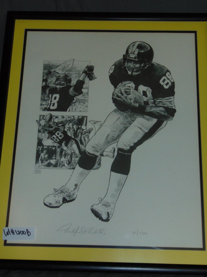 Lynn Swann Lithograph Signed Michael Mellett (1 of 5)
