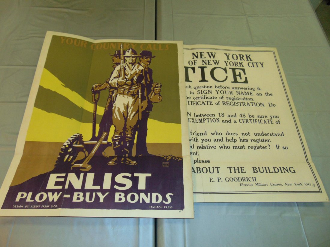 World War One Poster. Lot of Two. (1 of 3)