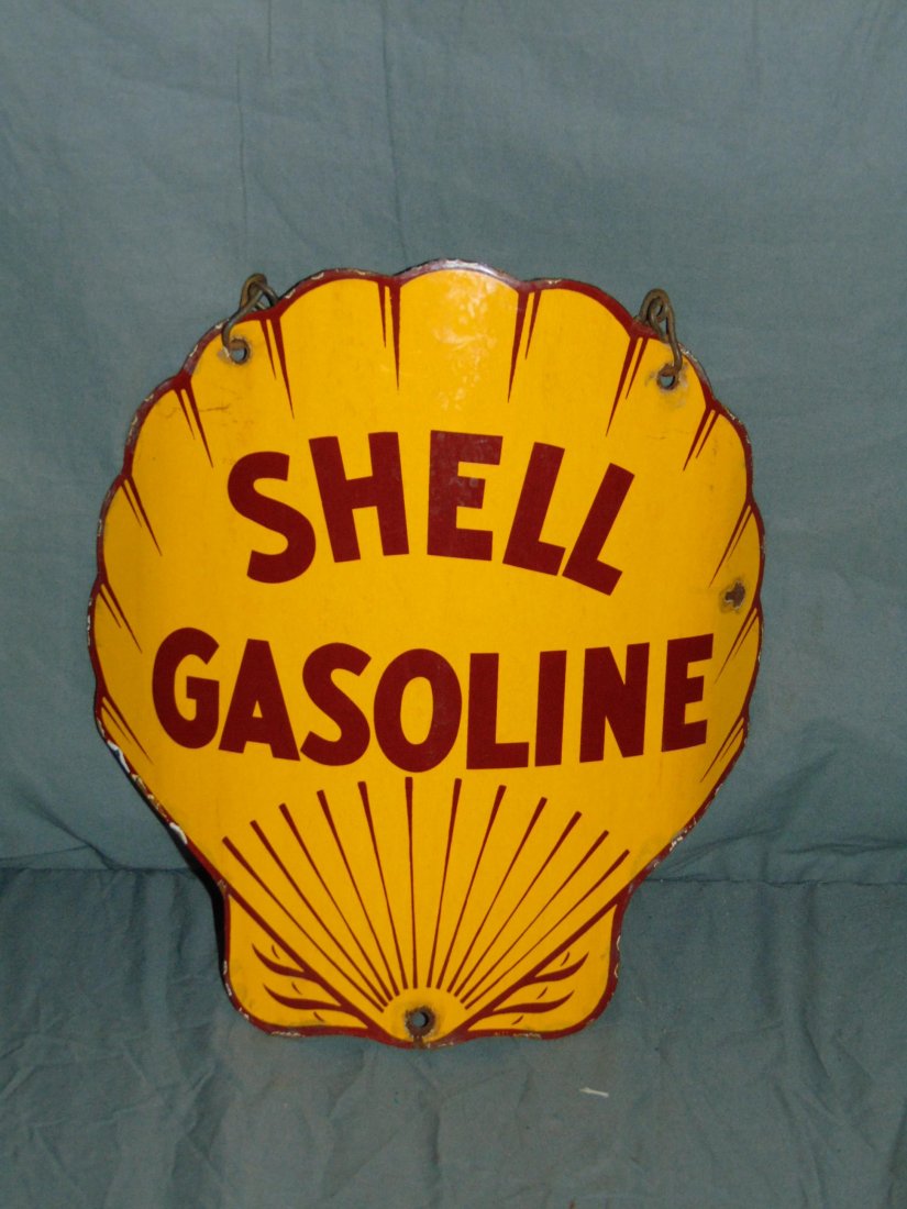 Shell Gasoline Porcelain Sign. (1 of 4)