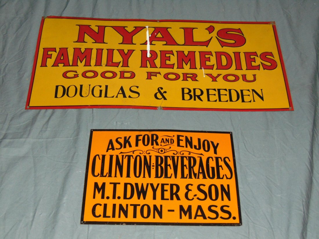 Lot of Two Tin Advertising Signs. (1 of 5)