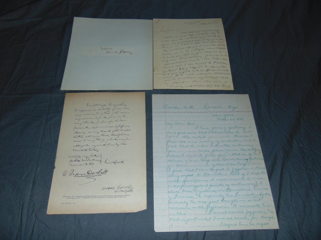 Horace Greeley. Two Page A.L.S. (1 of 10)