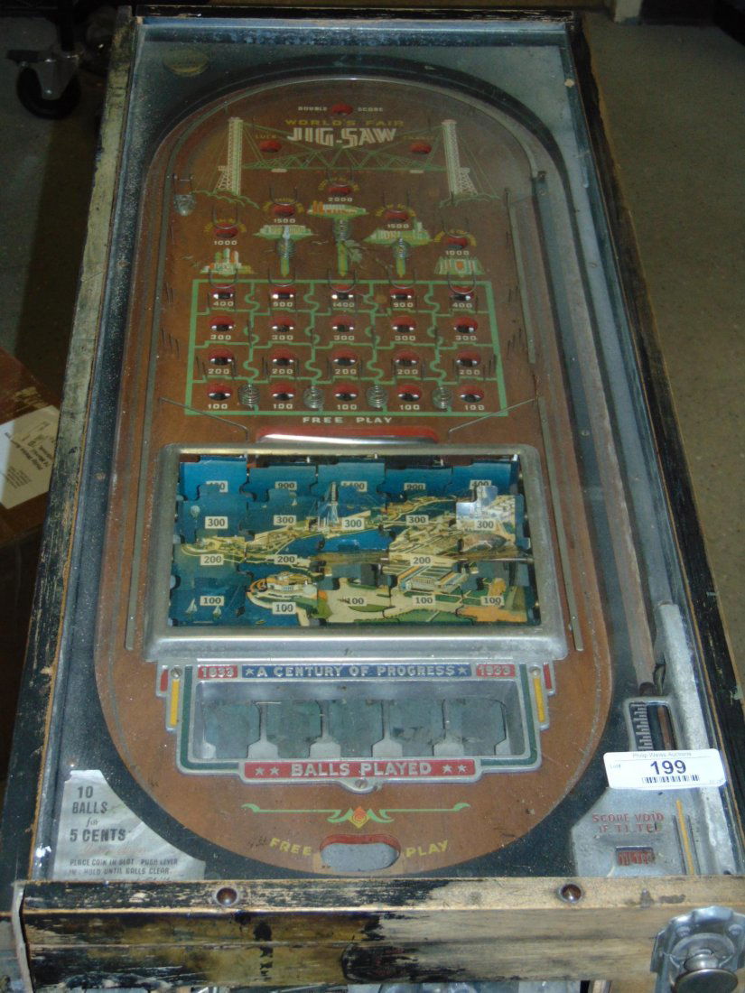 1933 Worlds Fair Pinball Machine.