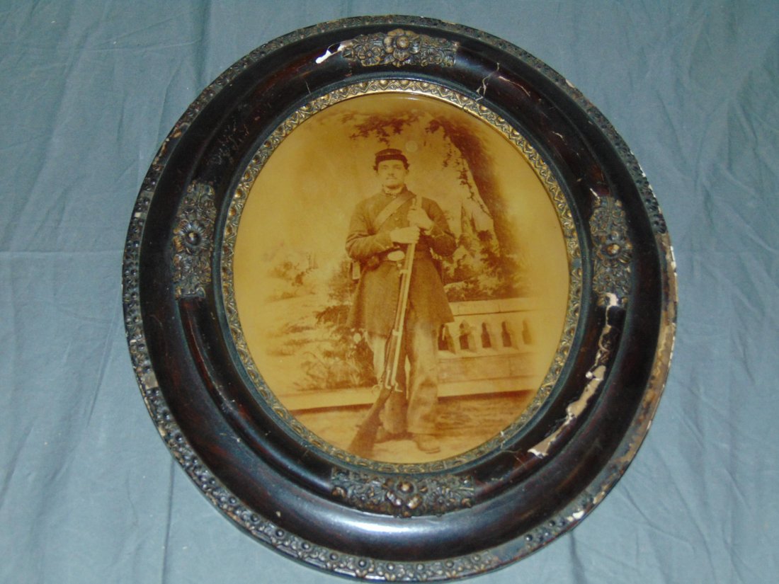 Civil War Photo. Large Oval Albumen. (1 of 2)