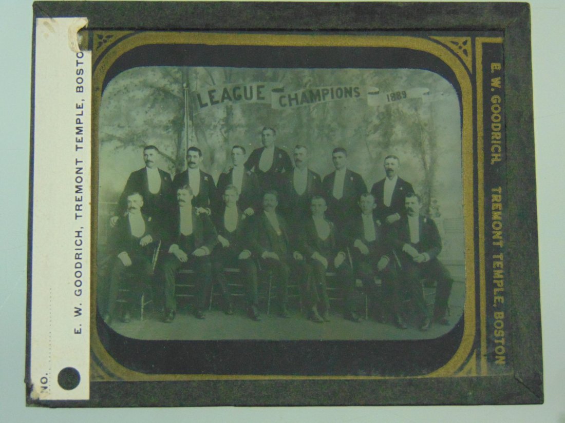 19/20th Century Baseball Glass Lantern Slide (1 of 2)