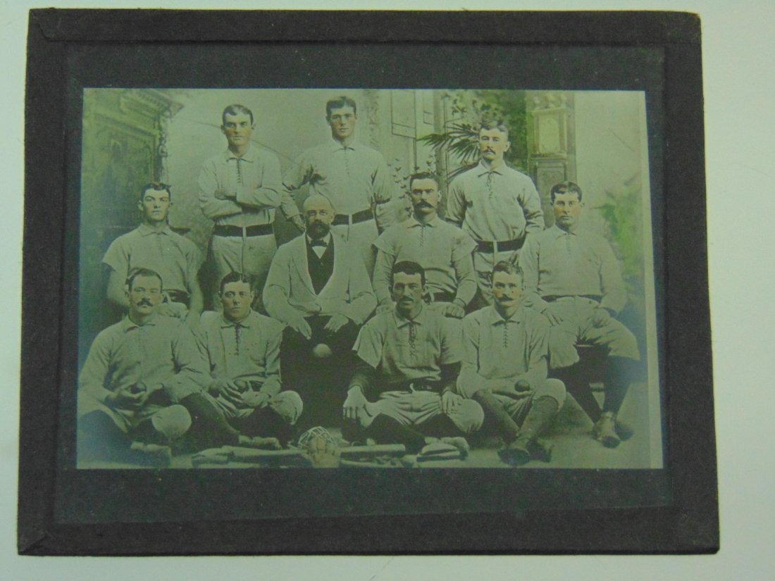 19/20th Century Baseball Glass Lantern Slide (1 of 2)