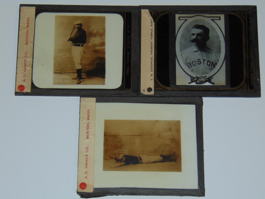 (3) 19/20th Century Baseball Glass Lantern Slides (1 of 4)