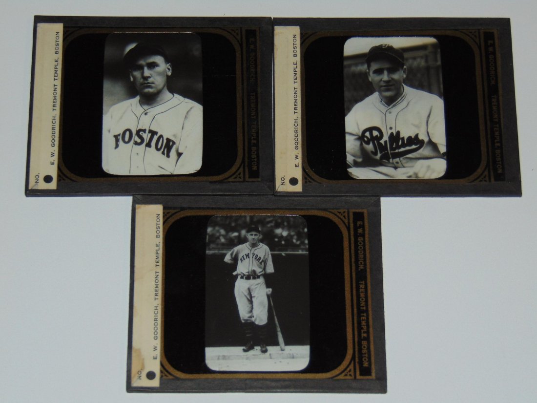 (3) 20th Century Baseball Glass Lantern Slides (1 of 4)