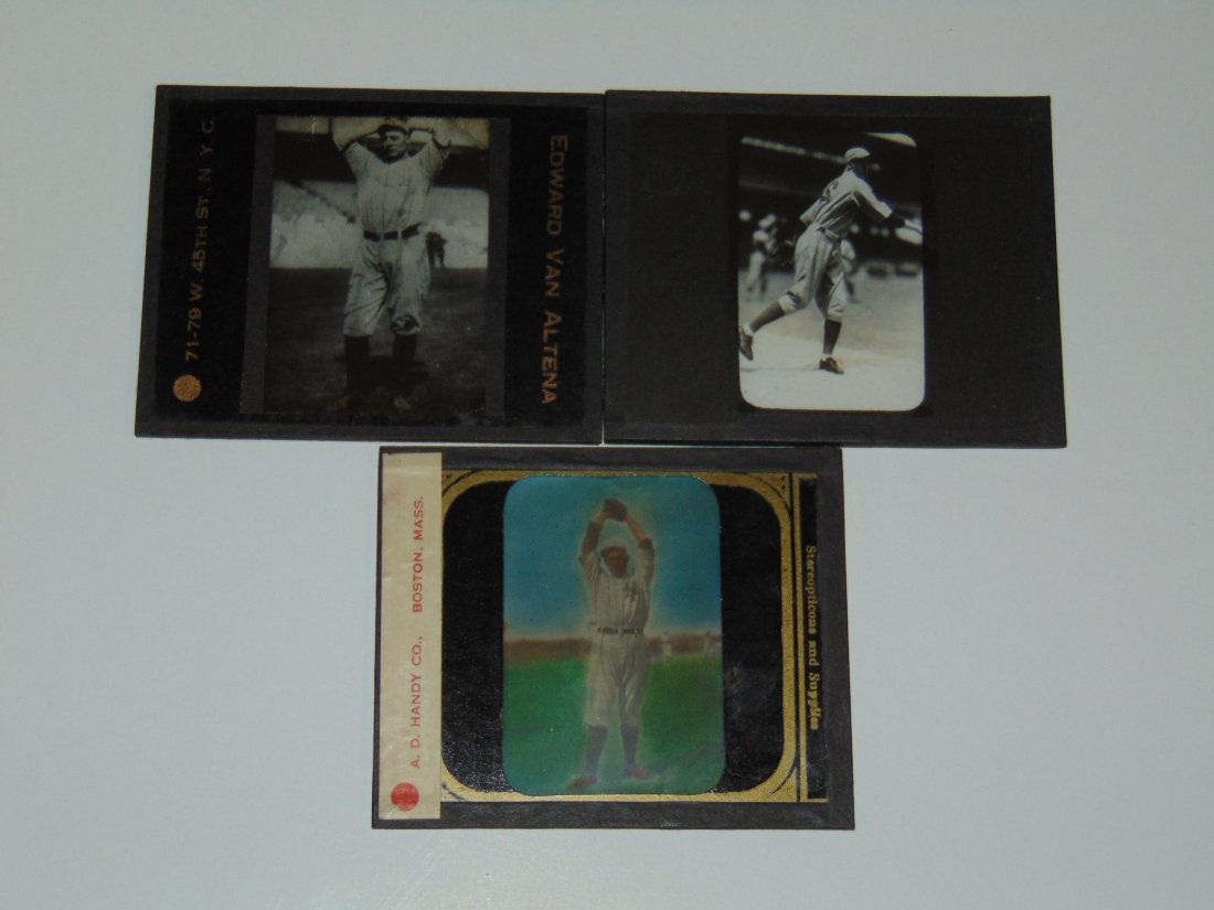 (3) 20th Century Baseball Glass Lantern Slides (1 of 4)