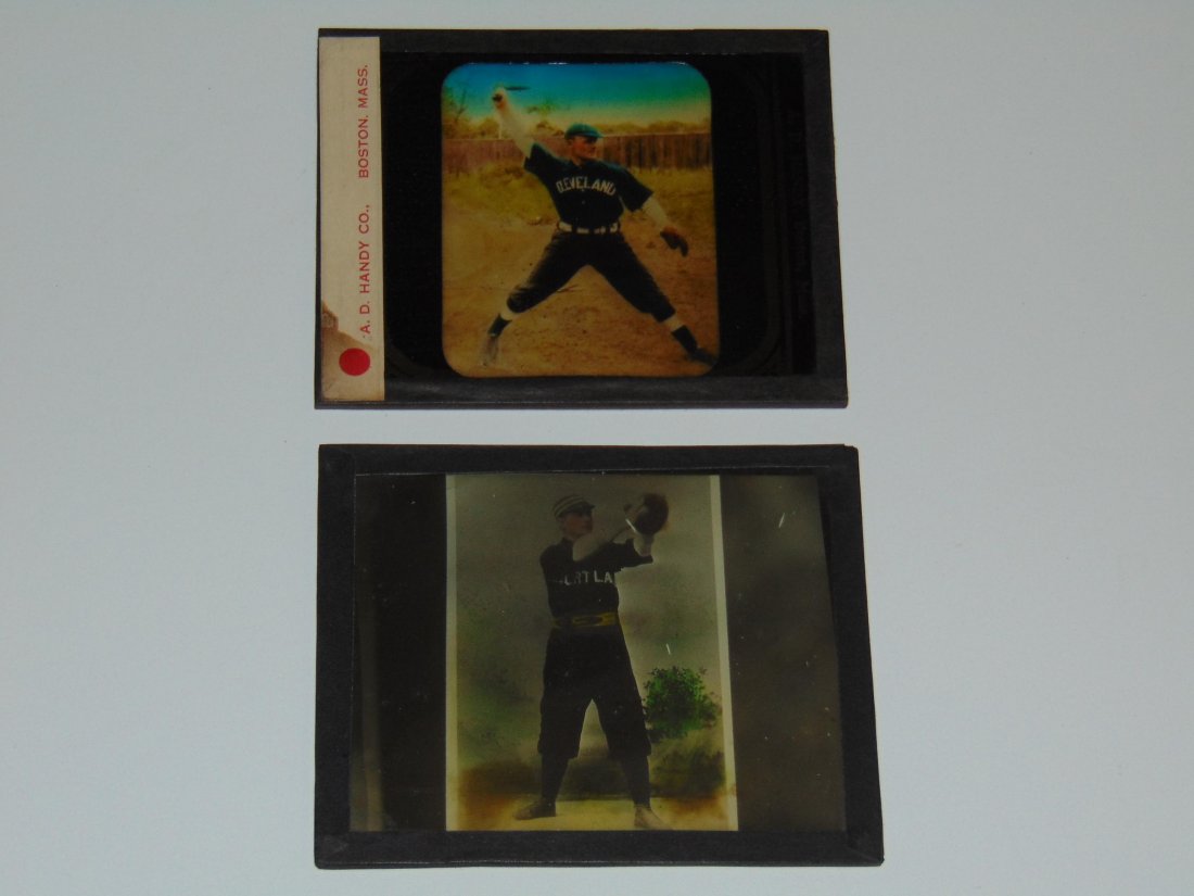 (2) 19/20th Century Baseball Glass Lantern Slides (1 of 3)