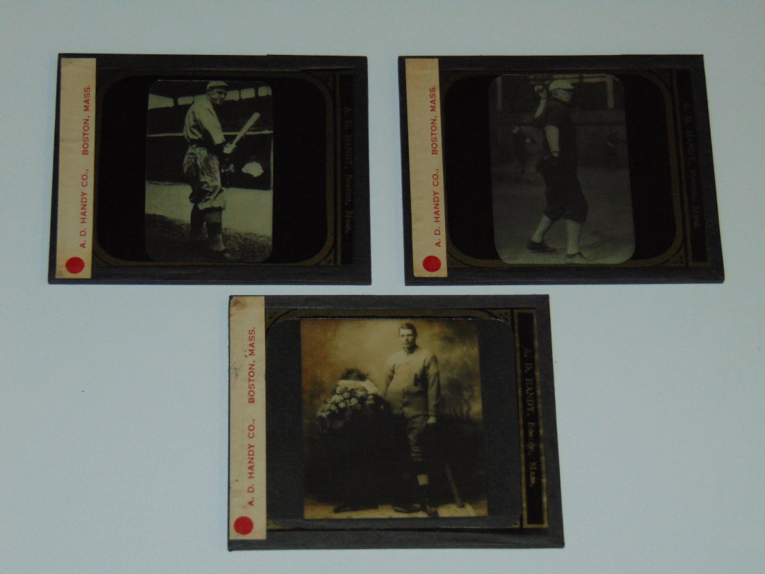 (3) 19/20th Century Baseball Glass Lantern Slides (1 of 4)