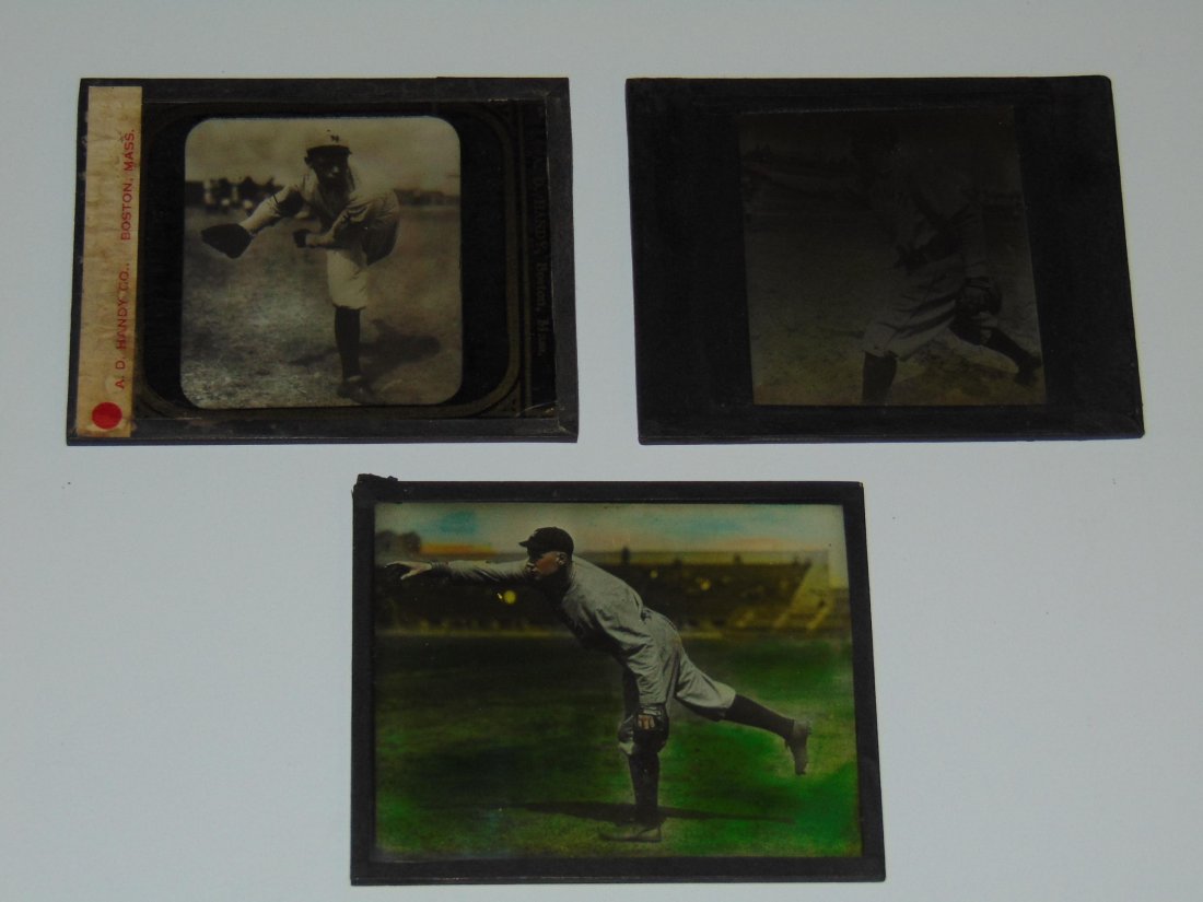 (3) 19/20th Century Baseball Glass Lantern Slides (1 of 4)