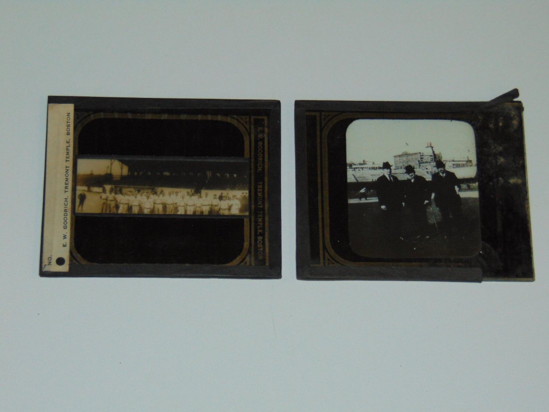(2) 19/20th Century Baseball Glass Lantern Slides (1 of 3)