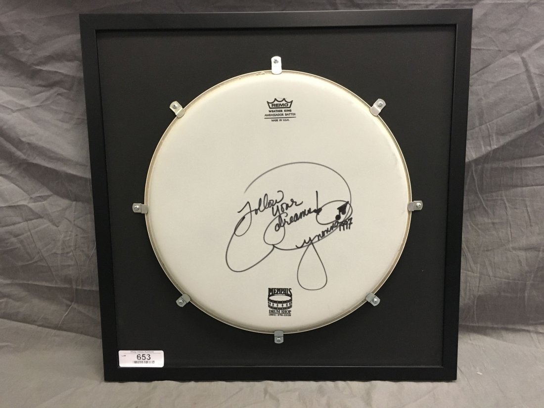 Wynonna Judd Signed Drum Head (1 of 2)
