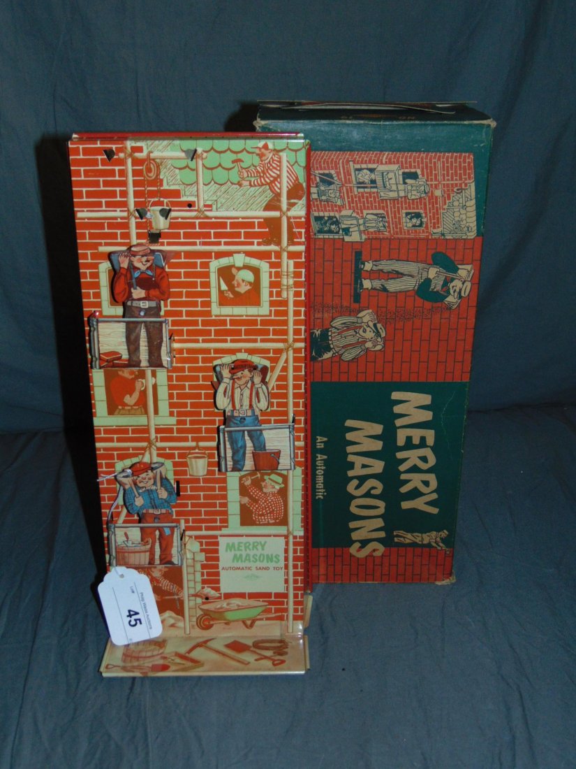 Wolverine Merry Masons Tin Sand Toy in Orig Box (1 of 5)