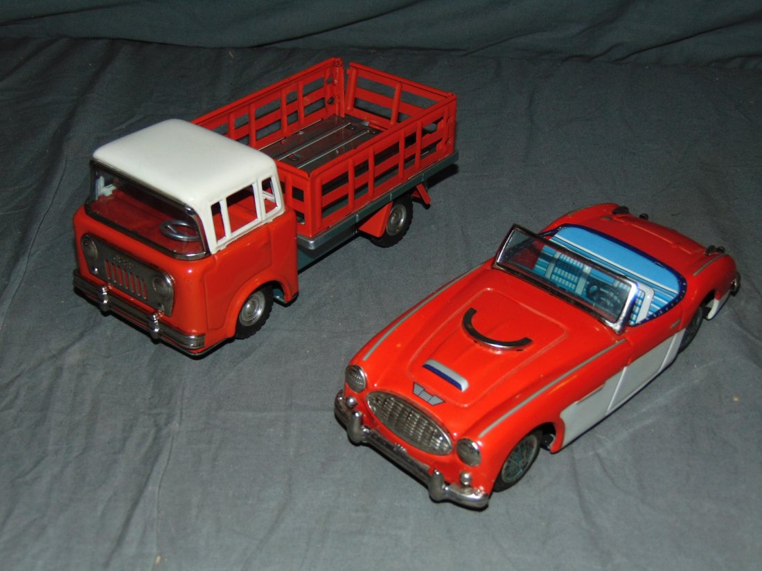 2 Bandai Tin Litho Friction Vehicles (1 of 3)