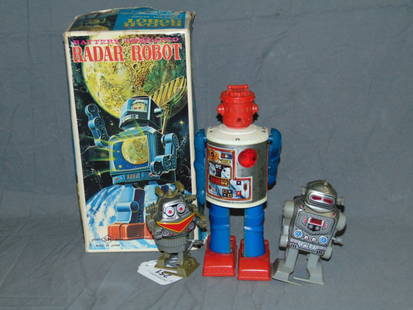 Radar Robot Box Only, with 3 Space Toys: Japan S.H. with three space toys inside.