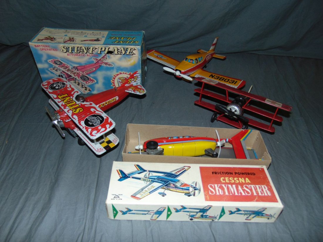 Lot of Tin Lithograph Toy Airplanes (1 of 5)
