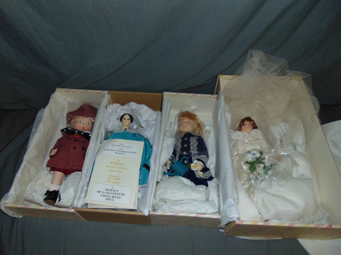 Lot of 4 Boxed Effanbee Dolls: Includes Princess Diana of Wales, and 3 others. All in original boxes.