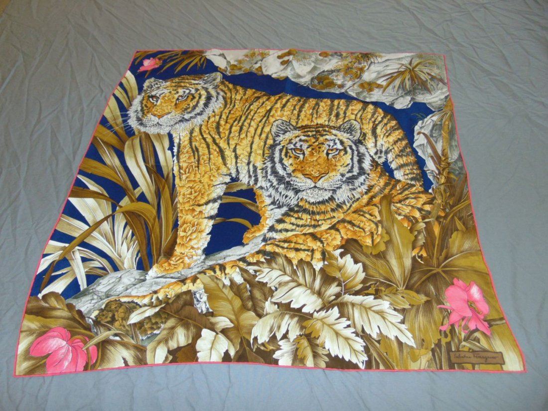 Salvatore Ferragamo Silk Scarf. (1 of 4)