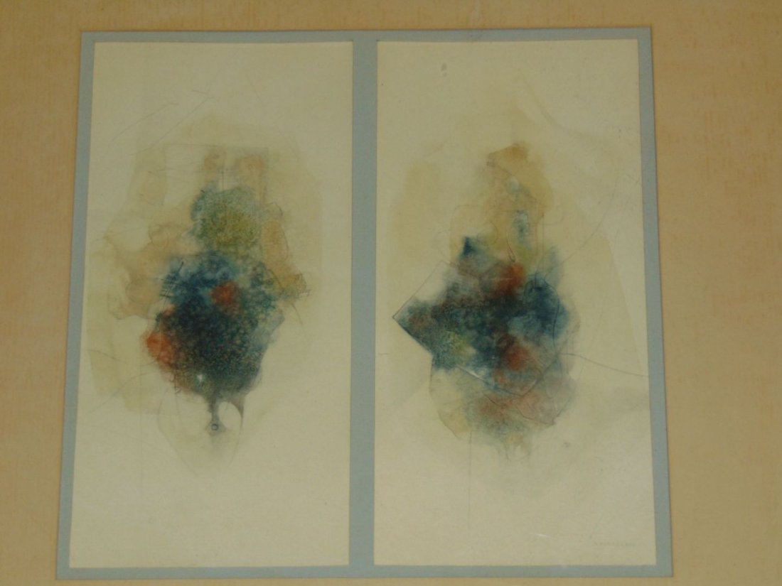 Luis Toledo  (20th century) Watercolor. (1 of 3)