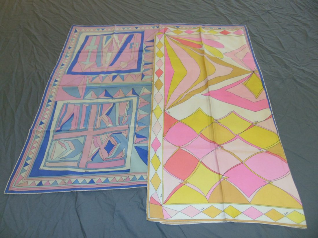 Emilip Pucci. Silk Scarves. Lot of 2. (1 of 5)