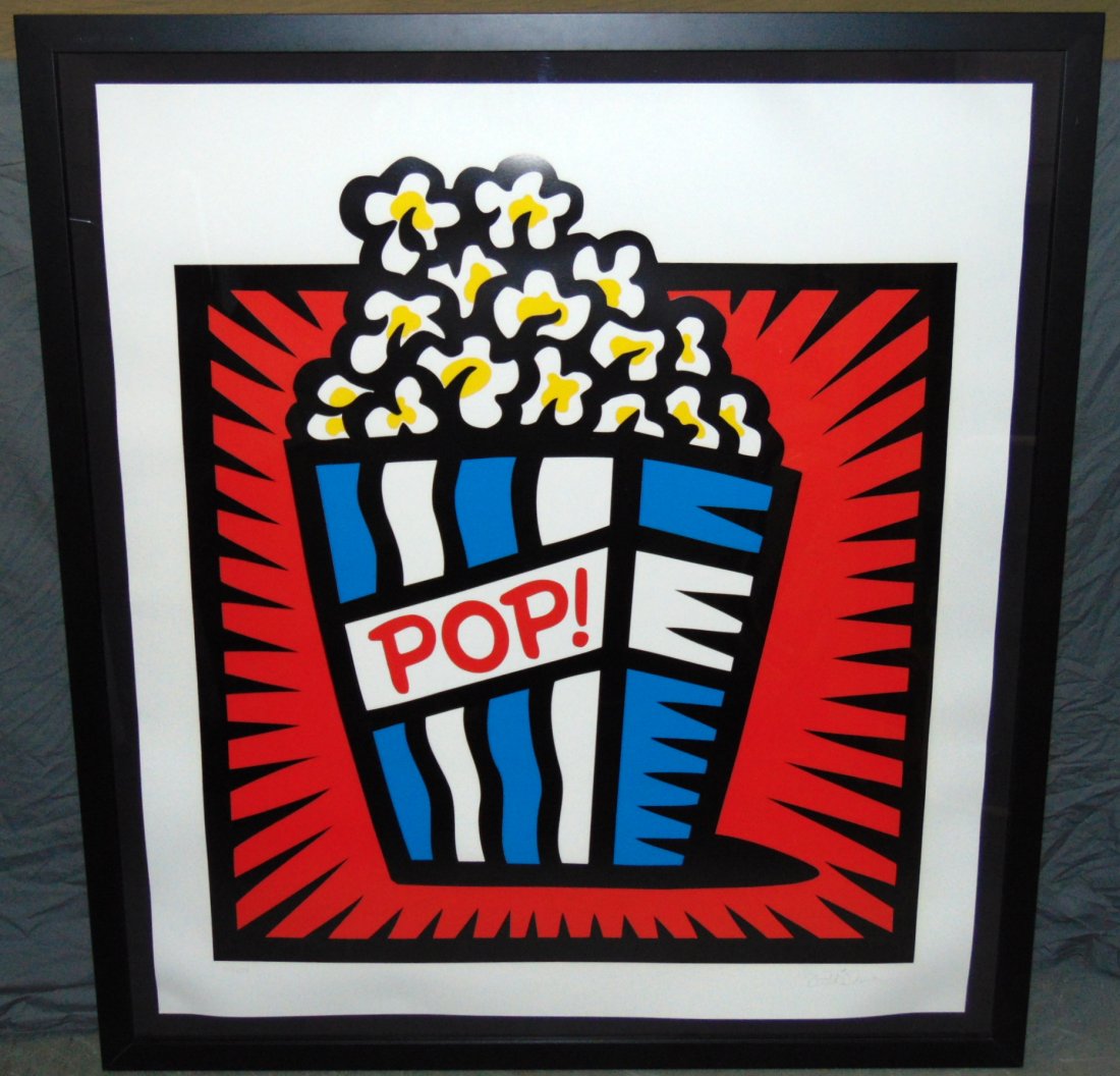 Burton Morris "Pop" Signed Serigraph, Red (1 of 5)