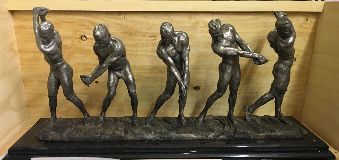 Richard MacDonald, Bronze "Anatomy of Golf Swing" (1 of 9)