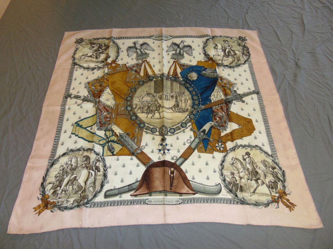 Hermes Silk Scarf. "Napoleon" with Box (1 of 4)