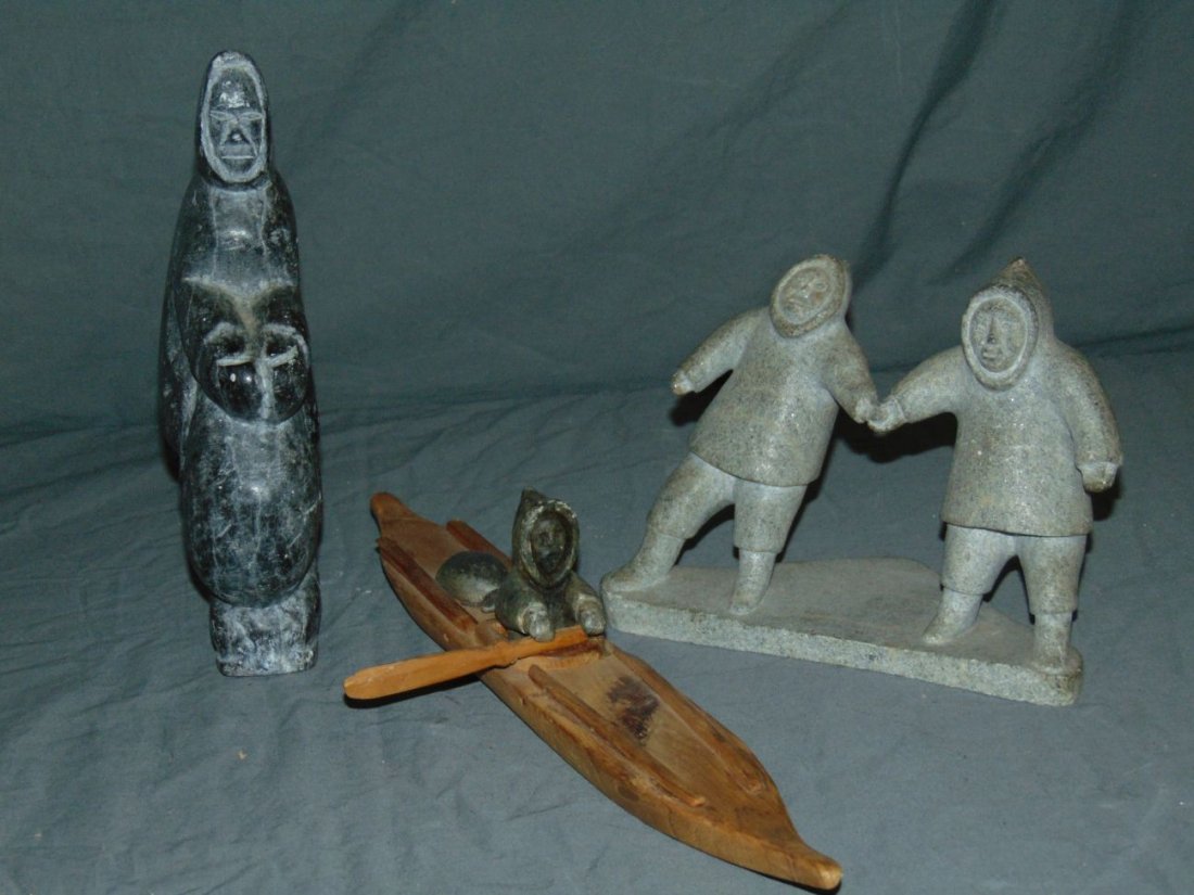 Lot of 3 Inuit Eskimo Art Sculptures (1 of 10)
