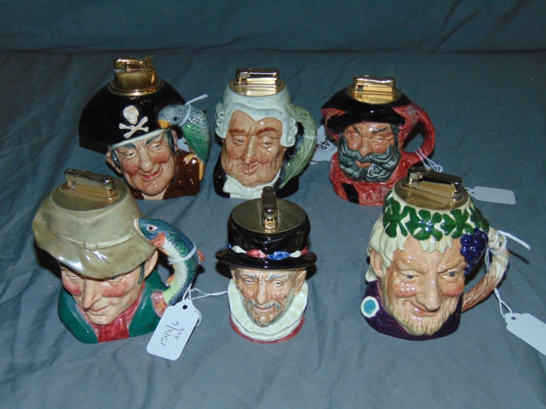 Royal Doulton Character Jug Lighters. Lot of 6 (1 of 7)
