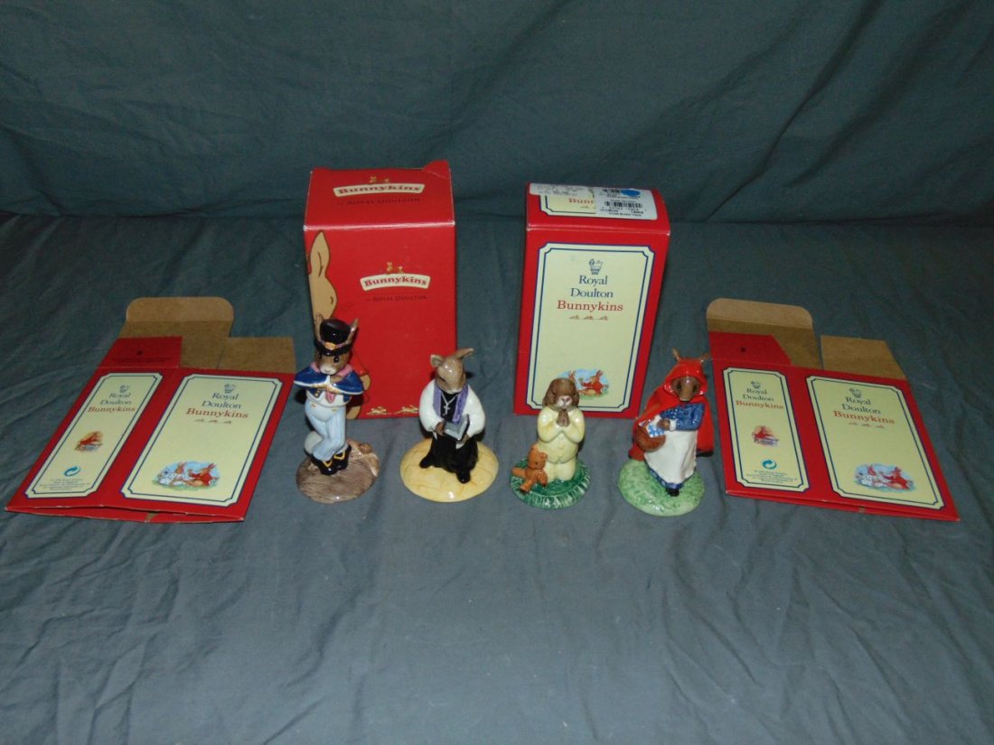 Doulton Bunnykins. Artist Signed. lot of 4 (1 of 4)