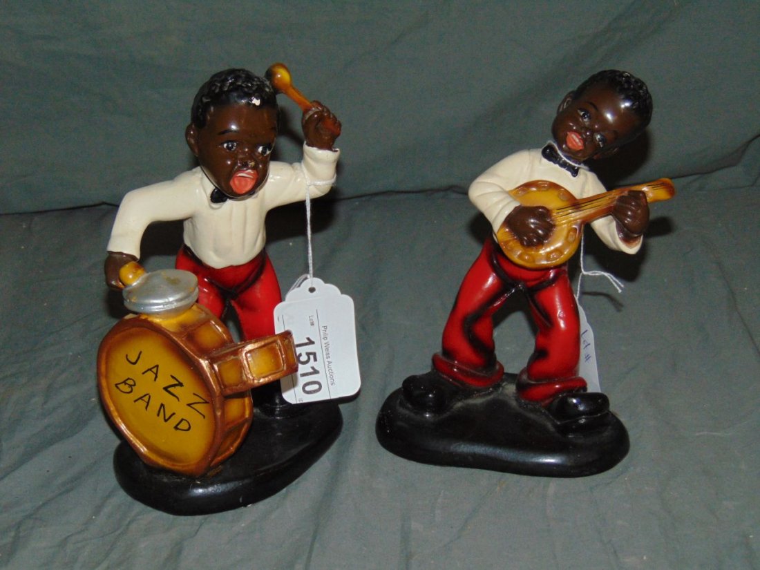 2 Pc Black Americana Composition Band Figurines (1 of 4)